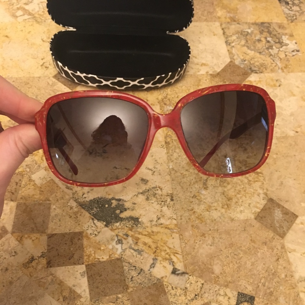 Dolce & Gabbana Red and Gold Sunglasses